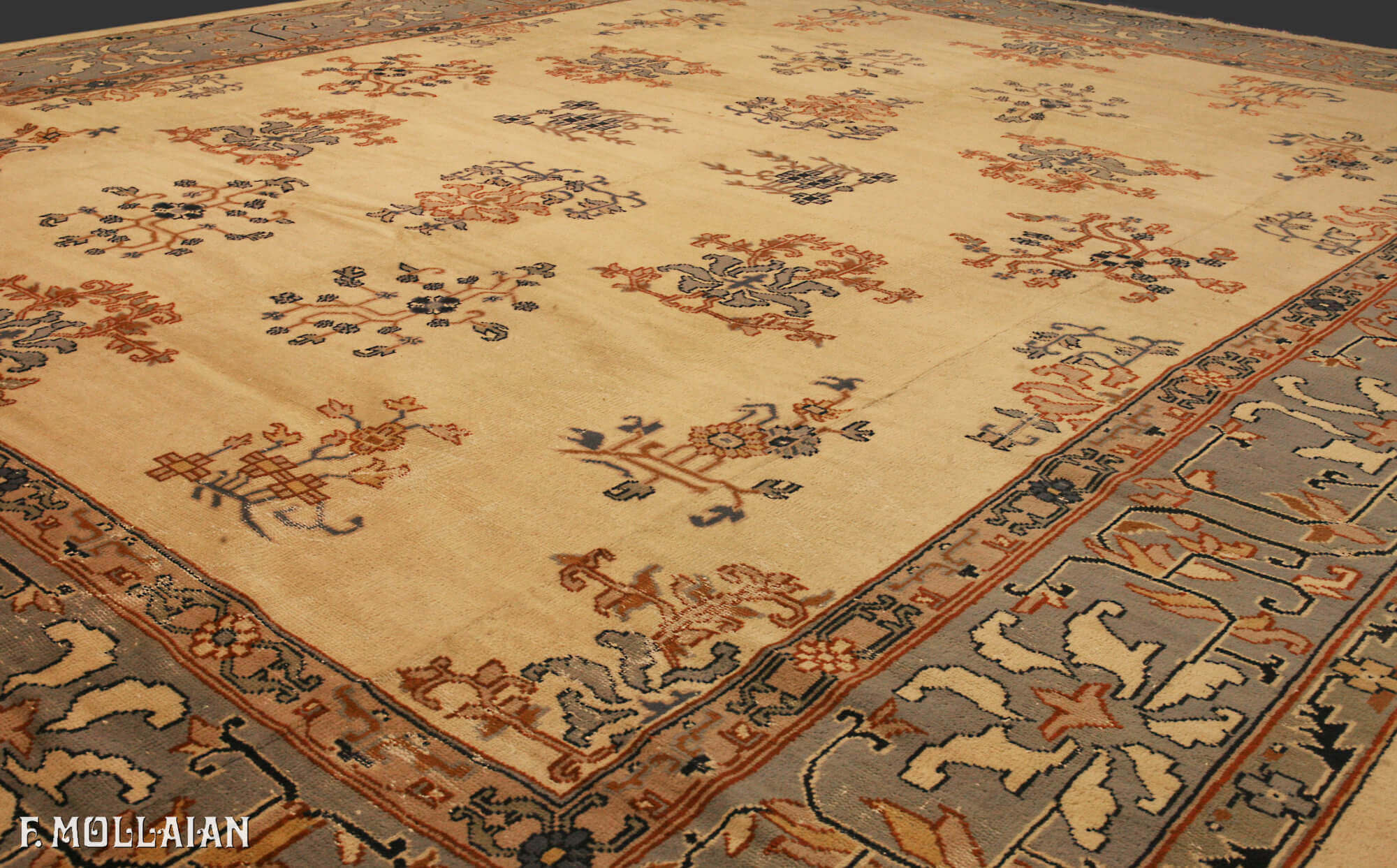Antique Turkish Izmir Carpet n°:40995833